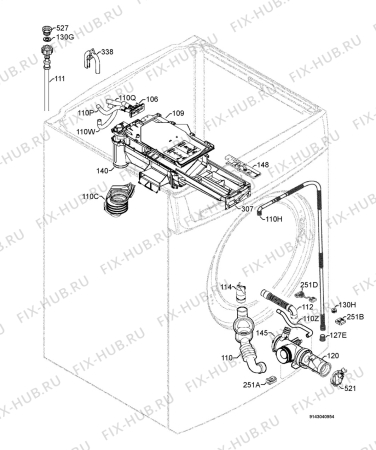 Взрыв-схема стиральной машины Electrolux EWW14581W - Схема узла Hydraulic System 272